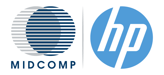 Midcomp and HP logo