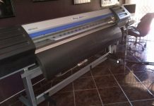 1.8 Roland SJ 745EX Printer Plus Vinyl Cutter, Laminator, CuttingTable R90 000