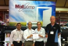 MIDCOMP SHOWCASES OCÉ ARIZONA 318 GL UV FLATBED PRINTER AT SA EXPO