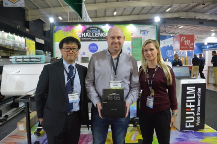 Tomo Hemmi, Fujifilm, Grand Prize winner Rowan Maher and Anja Kirton, Fujifilm.
