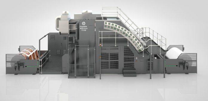 HP PageWide T1190 Press printing in six colors HP announces brand new innovations.