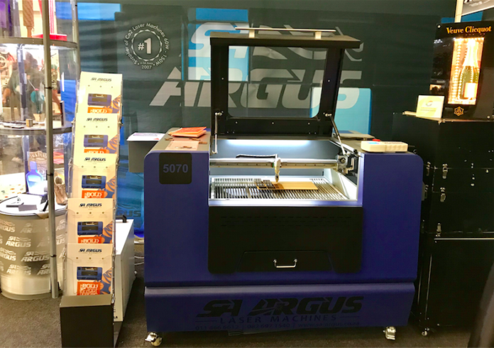 SA Argus Showing 5070 Laser Machine At The Cape Town Sign Africa Expo