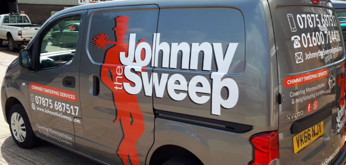 Metamark Wrapping Media And Overlaminate Used For Chimney Sweeping Services Vehicle