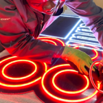 Exion Corp Demonstrating LED And Signage Solutions At Graphics, Print And Sign Expo