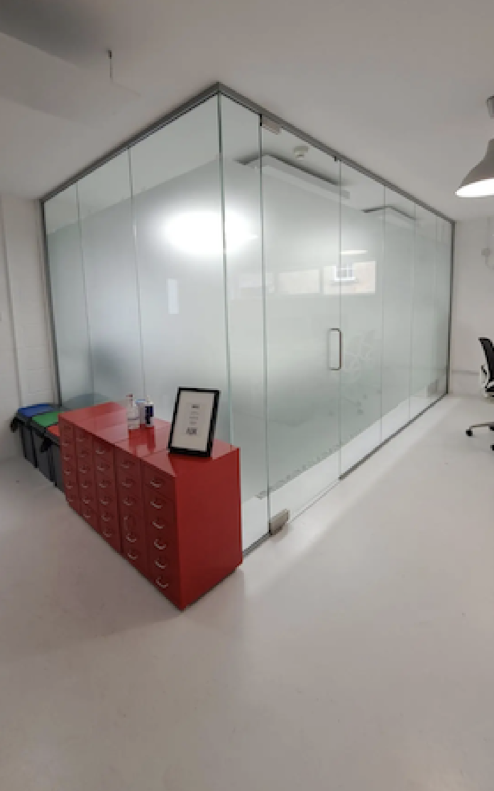 Drytac SpotOn Clear Film Used For Meeting Room Graphics
