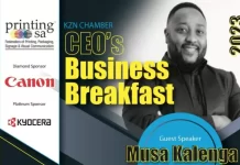 Printing SA Announce KwaZulu-Natal Chamber CEO Breakfast Printing SA Announce KwaZulu-Natal Chamber CEO Breakfast