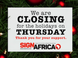 Season’s Greetings From Sign Africa Seasons Greetings From Sign Africa