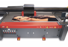 EFI Flatbed Printer Extends Business’s Substrate And Application Offering EFI™ Pro 30f LED flatbed printer