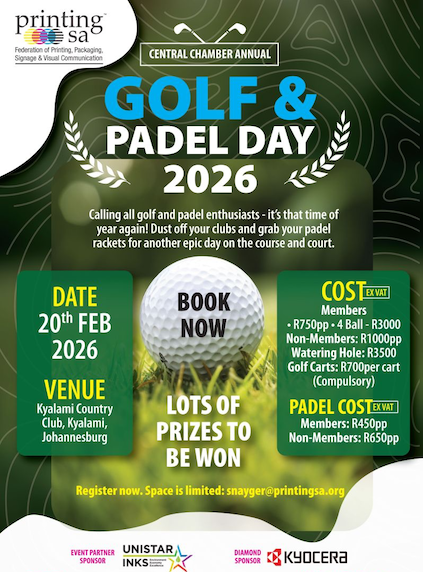 Printing SA Announces Central Chamber Golf And Padel Day Printing SA Announces Central Chamber Golf And Padel Day