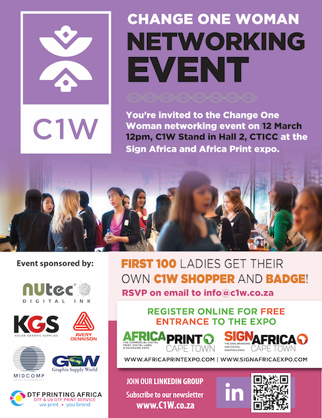 Be Inspired At The C1W Cape Town Networking Event For Women In Signage, Print And Branding Be Inspired At The C1W Cape Town Networking Event For Women In Signage, Print And Branding